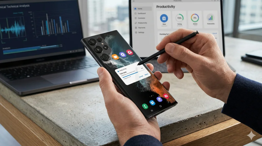 Samsung Galaxy S22 Ultra: Analiza detaliata a designului, performantei si functiilor in 2026