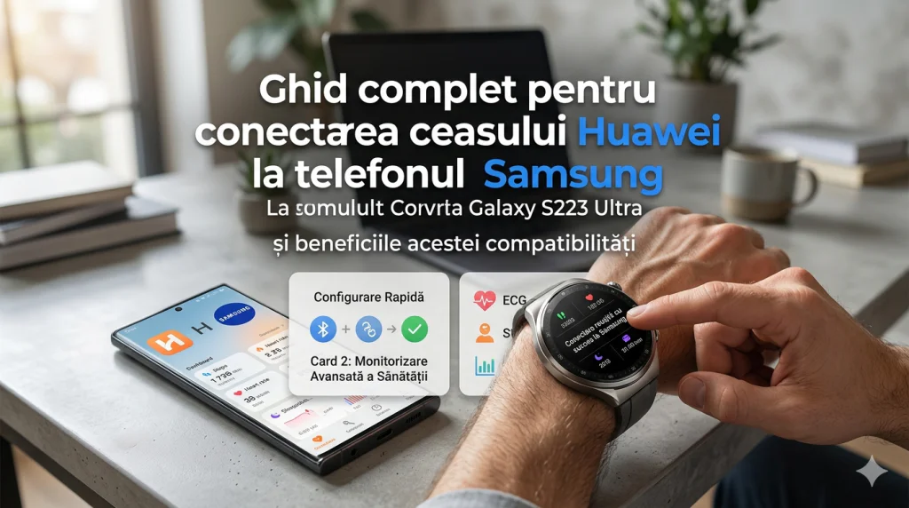Ghid complet pentru conectarea ceasului Huawei la telefonul Samsung și beneficiile acestei compatibilități