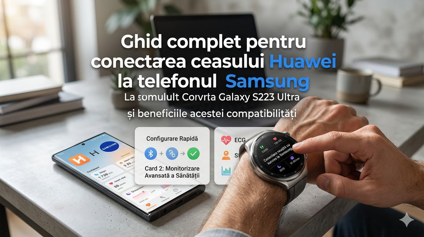 conectarea ceasului Huawei la telefonul Samsung