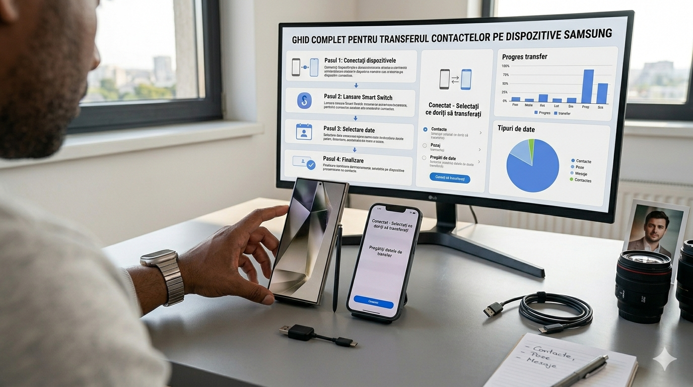 transferul contactelor pe dispozitive Samsung